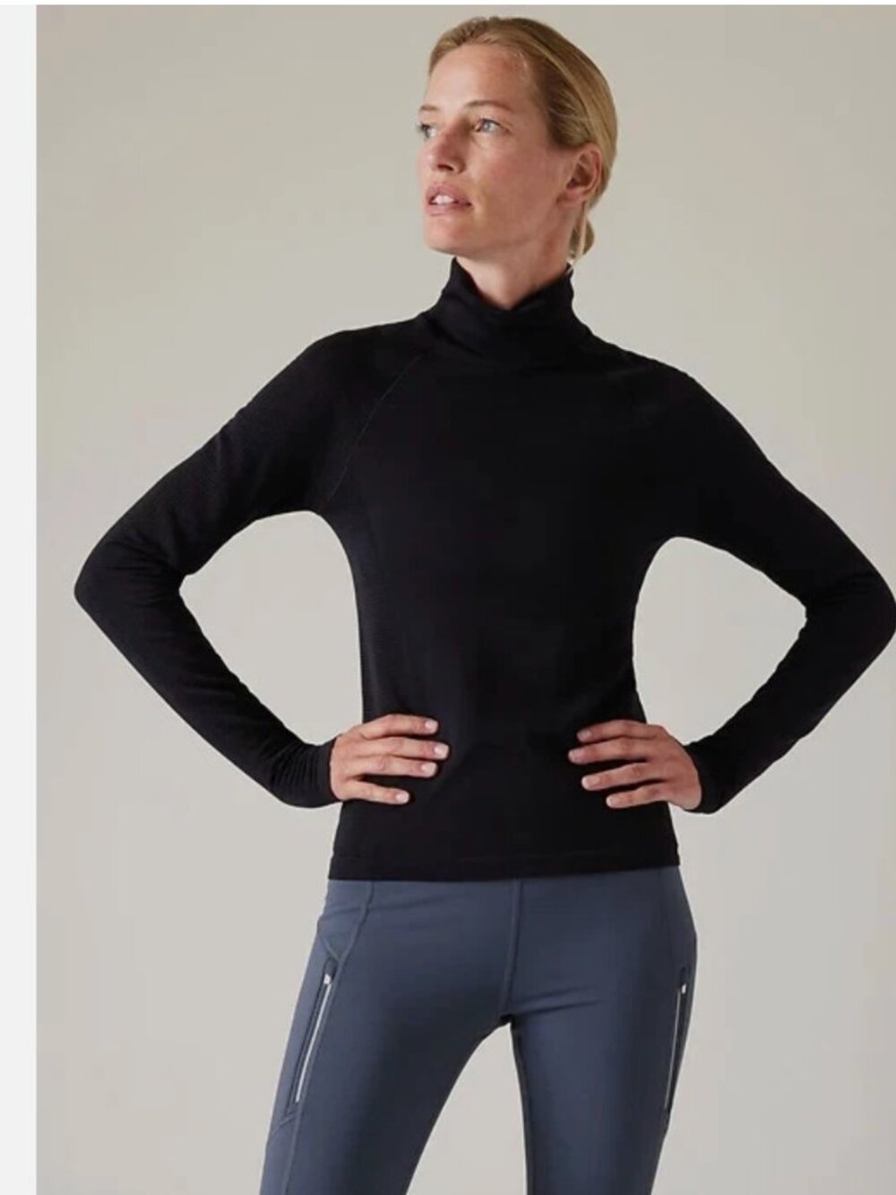 Athleta Flurry Seamless Turtleneck Top